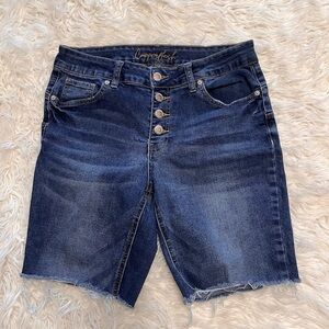 Copperflash Women’s Blue Stretch Denim Cut Off Shorts Size 9